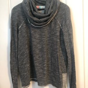 Free People grey & white cowl neck sweater
